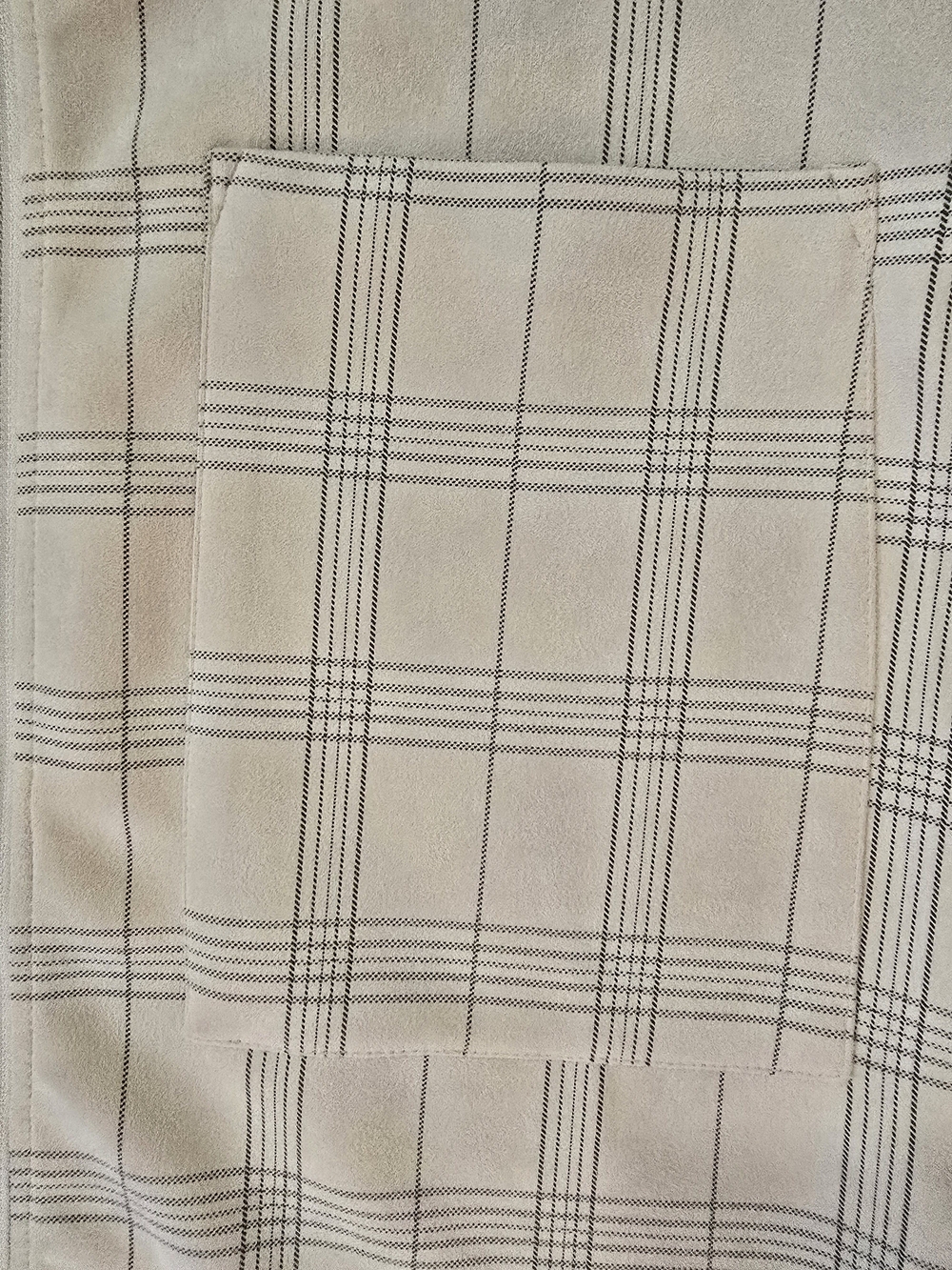 Alice Blue Skirt Size Medium Cream Plaid Front-Zip Pencil Skirt - Picture 8 of 9